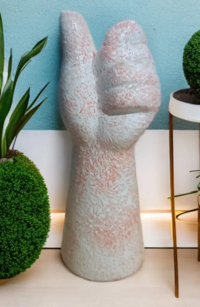 thumbs up flower vase