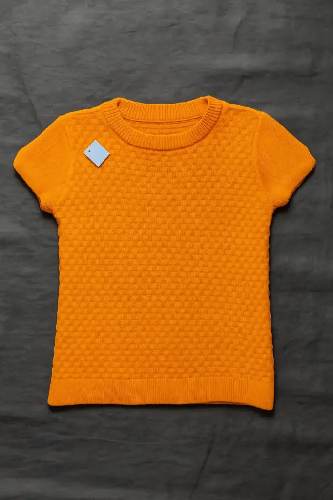 orange pure woollen sweater for young ones