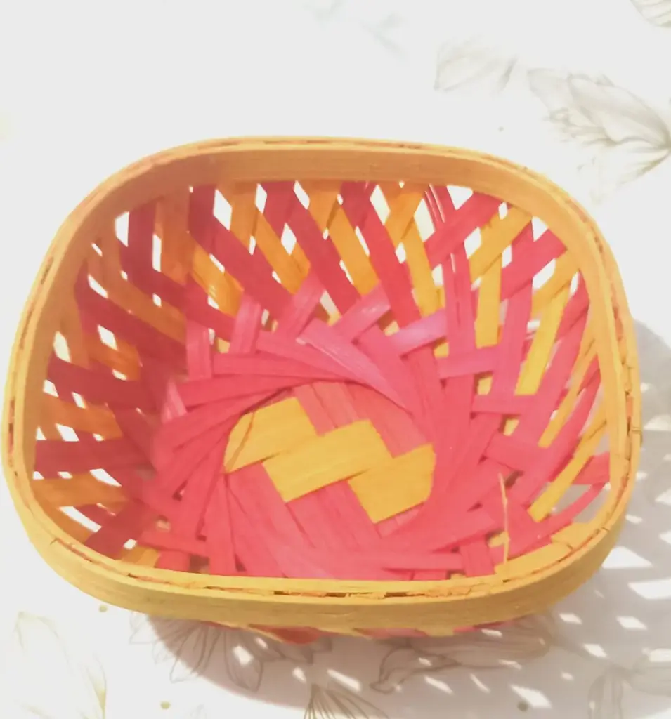 hand - woven bamboo basket ( 3pc )