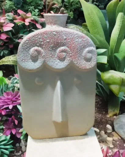 ceramic face vase