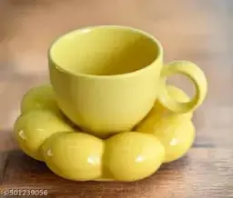 Yellow Bubble Cup With Base