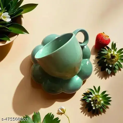 Green Bubble Cup With Base