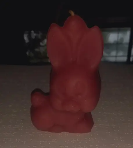red Cute Rabbit shaped candle