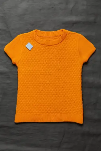 orange pure woollen sweater for young ones