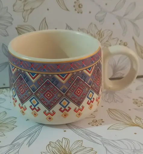 Tribal design tea cup