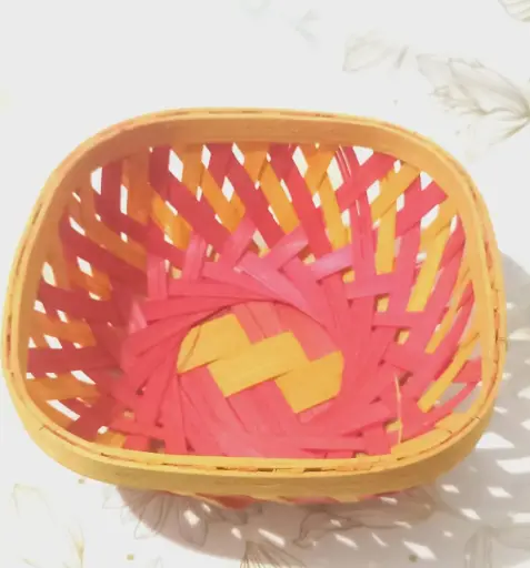 hand - woven bamboo basket ( 3pc )