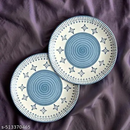 Hand-Painted Floral Design Plate
