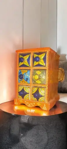 Orange Hand - Painted Drawer organizer