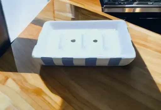 Blue Striped Soap Case